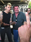 Backstage with Mike from Green Day